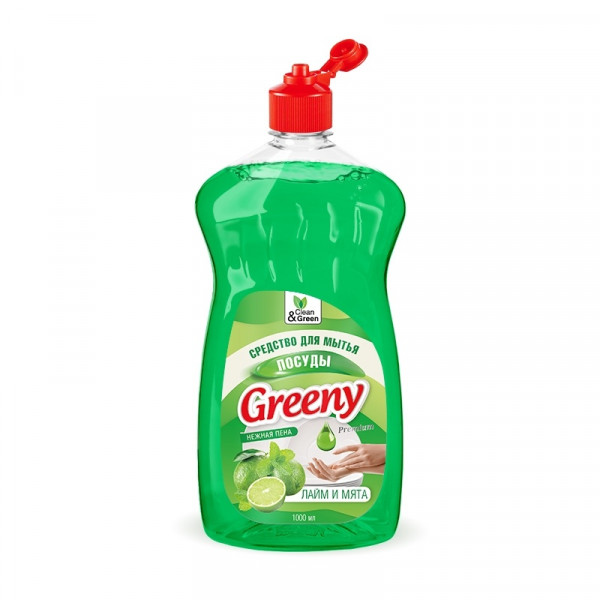 Средство д/мытья посуды "Greeny" Premium 1000мл