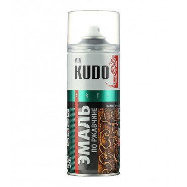 Эмаль молотковая по ржавчине серебристо-серо-коричневая 520мл KUDO KU-3005