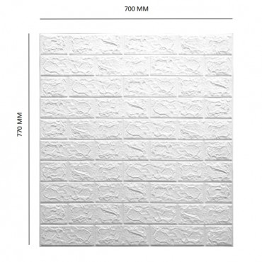 Панели самоклеющиеся 3D для стен Мрамор белый 700*700мм/ Грейс