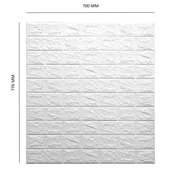 Панели самоклеющиеся 3D для стен Мрамор белый 700*700мм/ Грейс