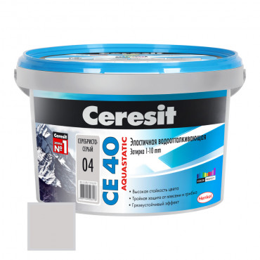 Затирка Ceresit 2кг серебристо-серый СЕ А 40 противогрибковая