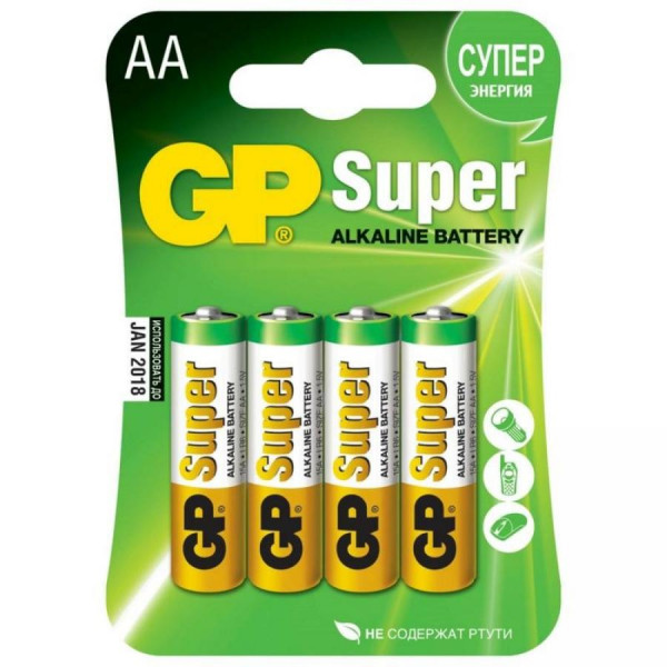 Батарейка GP Super 15А LR6  4шт