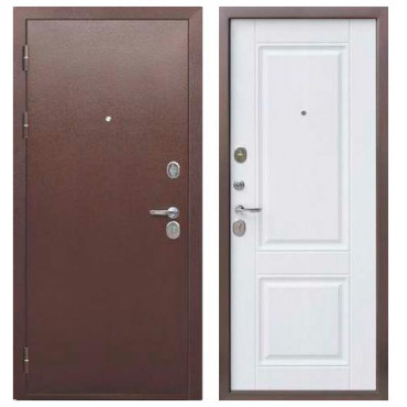 Дверь мет. 9см медный антик (860L) левая Белый ясень