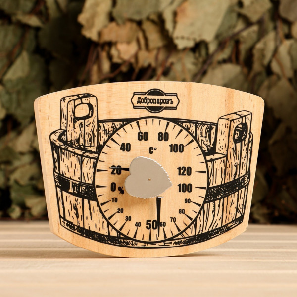 Термометр-гигрометр "Шайка" дерево 6996130