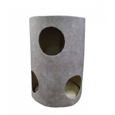 Когтеточка Дом круглый в 2-х уровнях антикоготь №025