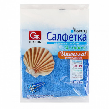 Салфетка микрофибра 30*30см Grifon