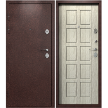 Дверь мет. Родина (960мм) левая антик медь/Алтайская лиственница