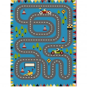 Ковер 1,2*1,7 PLAY RUGS E202A BLUE/BLUE