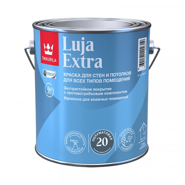 Краска для стен и потолков LUJA EXTRA мат. А 0,9л Tikkurila