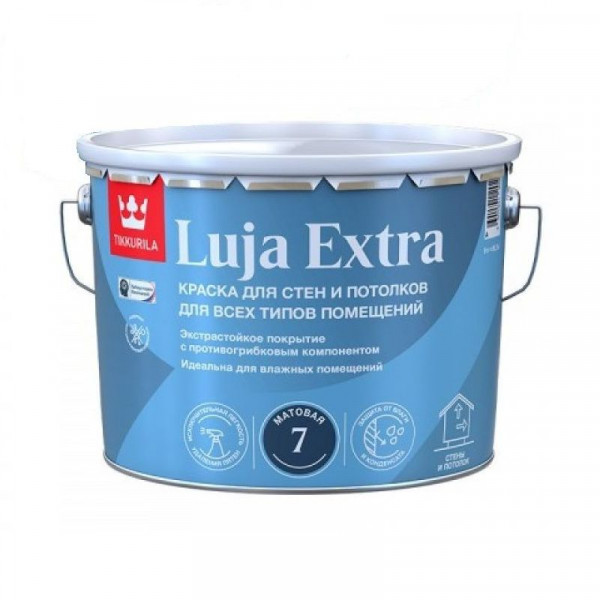 Краска для стен и потолков LUJA EXTRA мат. А 2,7л Tikkurila