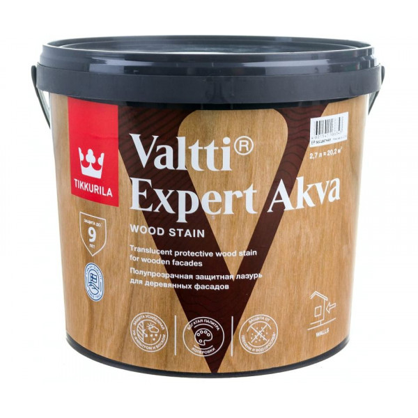 Лазурь Valtti Expert Akva EP 2.7л TIKKURILA