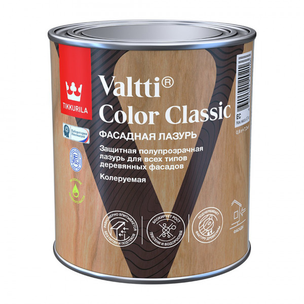 Лазурь фасадная VALTTI COLOR CLASSIC EC 0,9л TIKKURILA