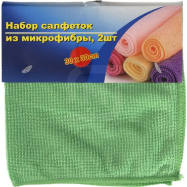 Салфетка микрофибра 30*30см  2шт.