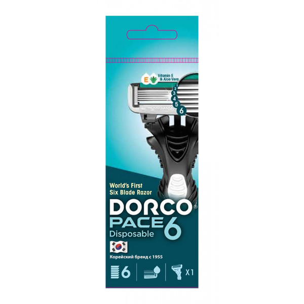 Станок однораз. DORCO Pace6 NEW 6лезв+2касс