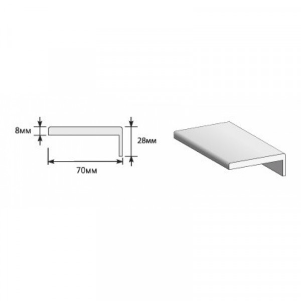 Наличник Телескоп 8*70*2150 (3мм) бьянко