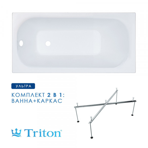 Ванна акриловая Ультра 170*70 в комплекте ( Ванна+Каркас+Экран)