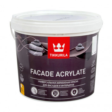 Краска для фасадов и интерьеров Facade Acrylate A 2,7л. Tikkurila