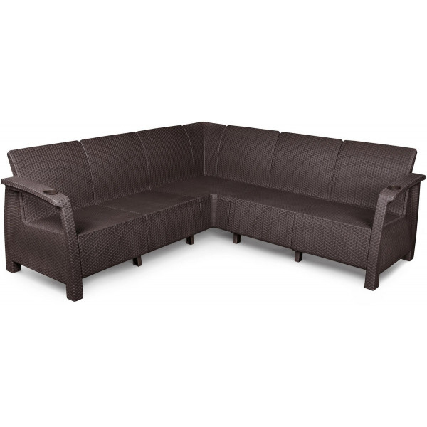 Диван Ротанг-плюс угловой мокко М8838