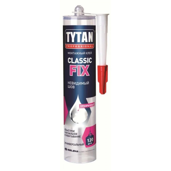 Клей монтажный Classic Fix прозр.310мл Tytan Professional