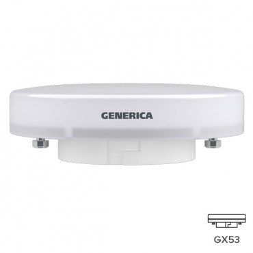 Лампа LED GX53 15Вт 6500К 230В Т80 GENERICA