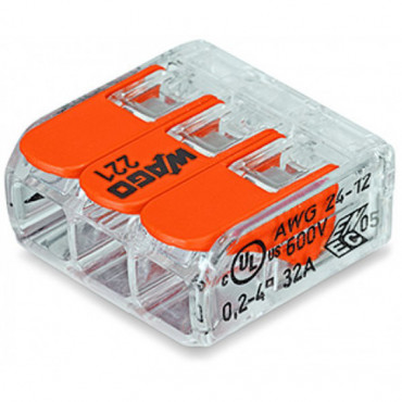 Клеммник WAGO 3x(0.2-4.0)221-413