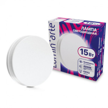 Лампа LED GX53 15Вт 4000К 230-250В LUMINARTE