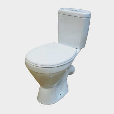 Унитаз-компакт (ROSA) "Стандарт" белый н/п под кн/арм (+ арм.,сид.)