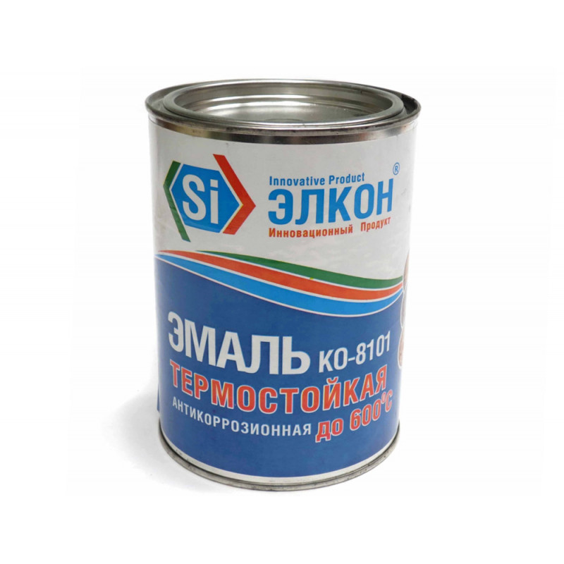 Эмаль термостойкая серебристая 0,8 кг ЭЛКОН/12