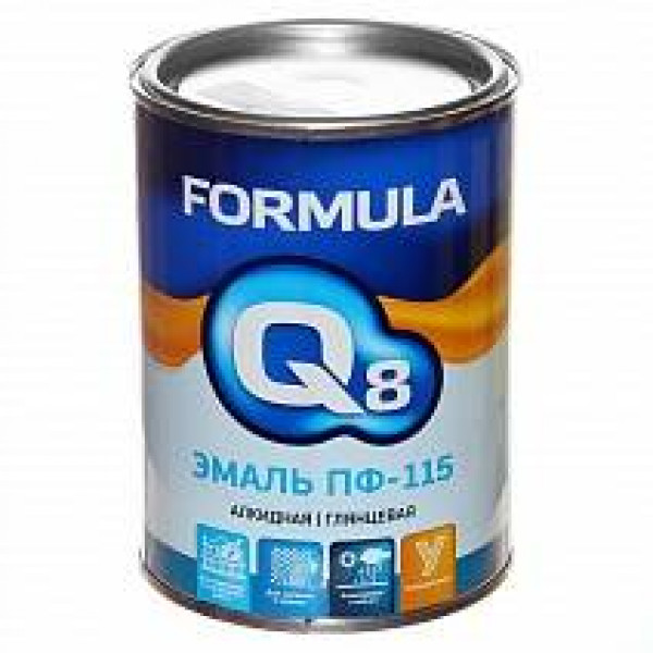 Эмаль ПФ-115 серая 0,9кг/14шт FORMULA Q8