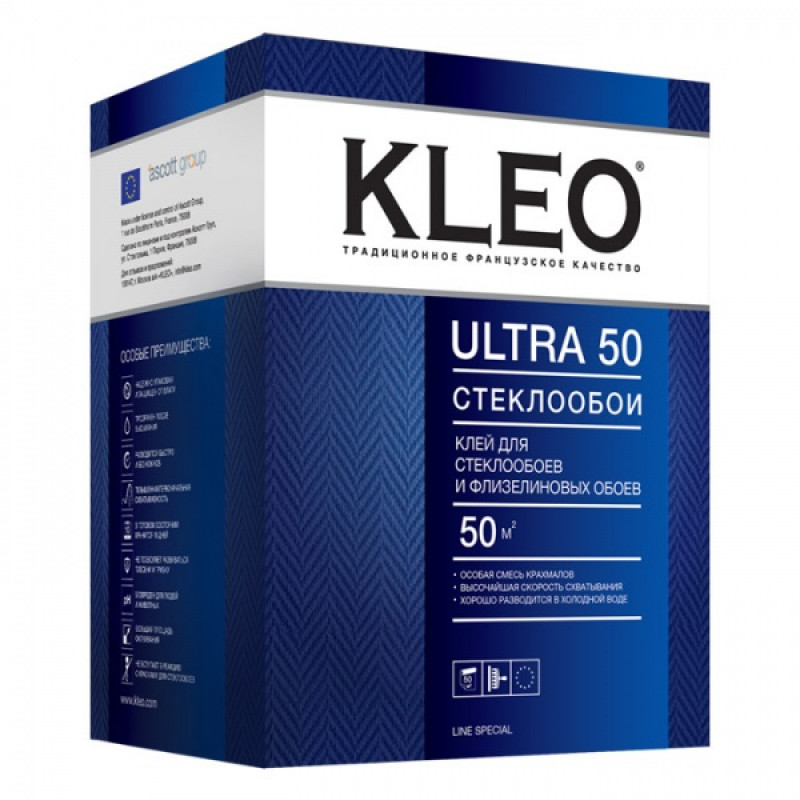 Клей обойный KLEO Ultra 250гр. стеклообои/флизилин