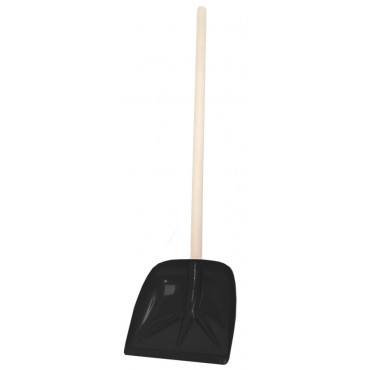 Лопата снеговая пласт. с черен. 400*400мм черная (Интерм)