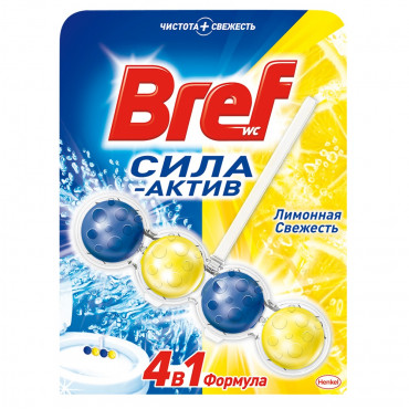 Освежитель д/унитаза БРЭФ 100г Сила актив Лимонная свежесть (шарики) Освежитель д/унитаза БРЭФ 100г Сила актив Лимонная свежесть (шарики)