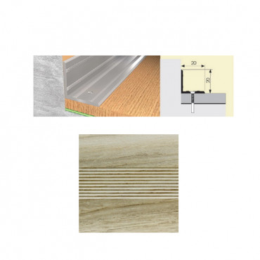 Угол внутренний 20*20  0,9 дуб аляска