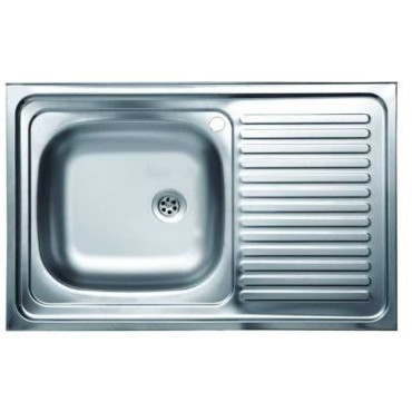 Мойка нерж. 80*50 накл. прав. 0,4мм V-402 матов Мойка нерж. 80*50 накл. прав. 0,4мм V-402 матов