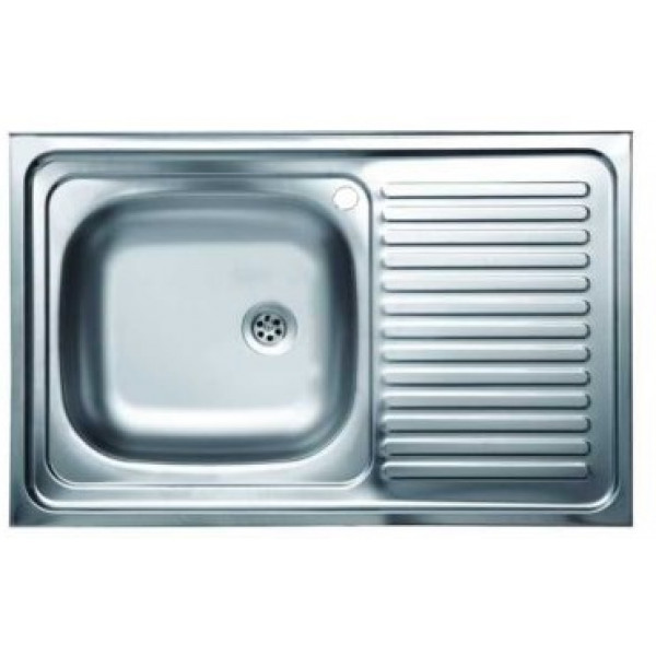 Мойка нерж. 80*50 накл. прав. 0,4мм V-402 матов