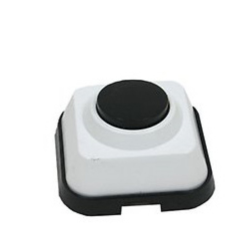 Кнопка для звонка белая с черной кнопкой Кнопка для звонка белая с черной кнопкой