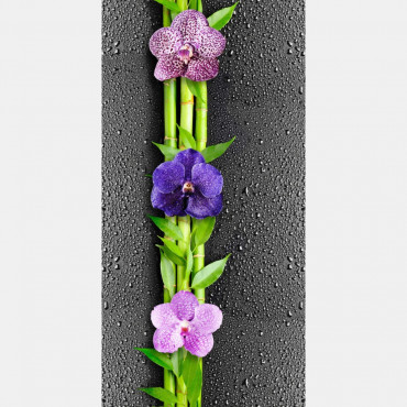 Панель ПВХ Орхидея 1 №351/цветы на черном/ 0,25*2,7