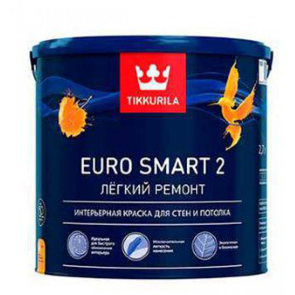 Краска интер. стойкая к мытью EURO POWER 7 С мат.2.7л Tikkurila