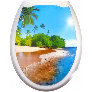 Сиденье д/унитаза ФОТОПРИНТ с рис Пляж Сиденье д/унитаза ФОТОПРИНТ с рис Пляж