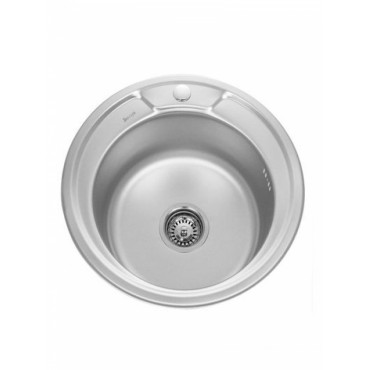 Мойка нерж. d-49  0,6мм гл. 16см врез.Sinklight глянц.