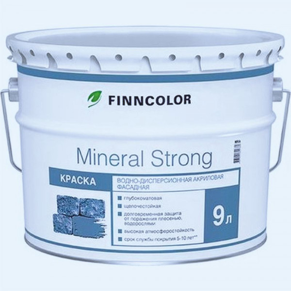 Краска фасадная Минерал Стронг база А  FINNCOLOR 9л.