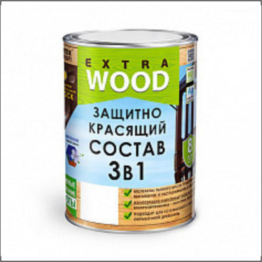 Wood Extra Калужница 3,0л. защитно-красящий состав 3 в 1 /8шт./ Фарбитекс