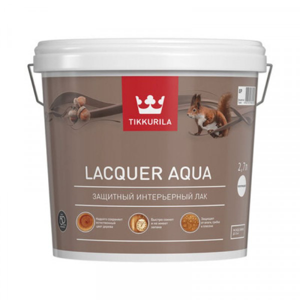 Лак Lacquer Aqua матовый 2,7л Tikkurila