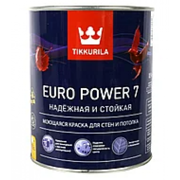 Краска интер. стойкая к мытью EURO POWER 7 С мат.0.9л Tikkurila