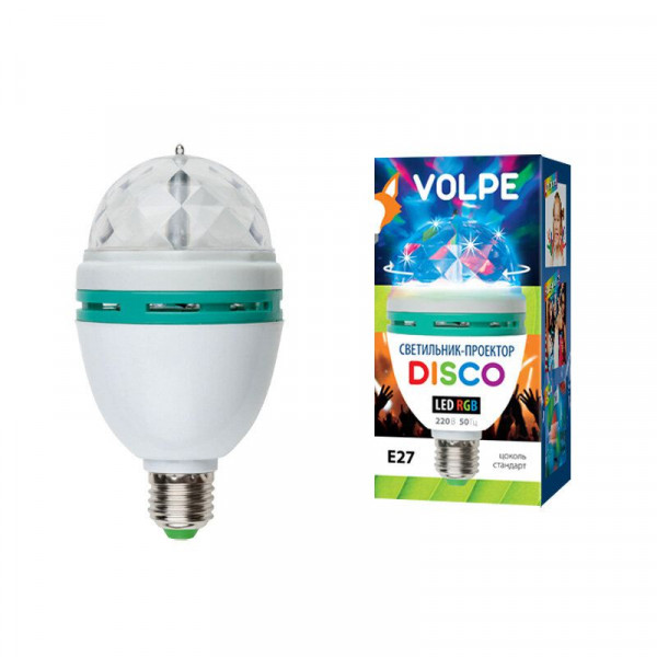 Лампа-проектор вращ Volpe Disco