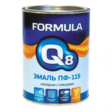 Эмаль ПФ-115 шоколадная 0,9кг/14шт FORMULA Q8