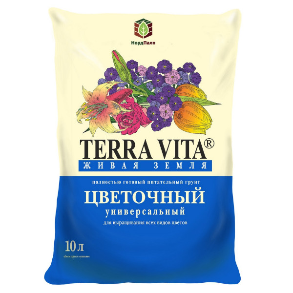 Грунт Живая земля 10л цветочный