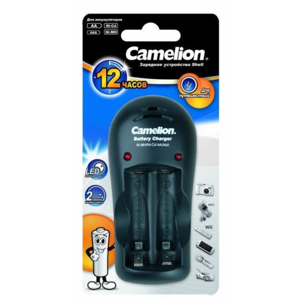 Зарядное устройство Camelion R03/R6*1/2 (150mA) таймер/откл, индик.
