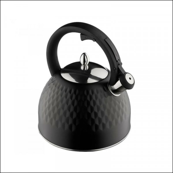 Чайник 2,5л. со св индук [ГРАНИ] черный