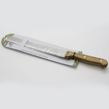 Нож кухонный 20см. д/хлеба с дер.ручкой